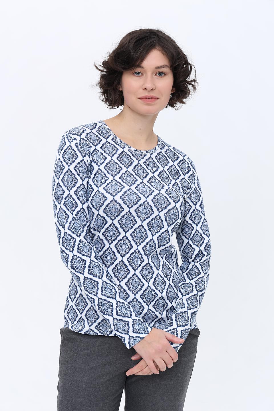 Лонгслив Olsen с геометрическим рисунком