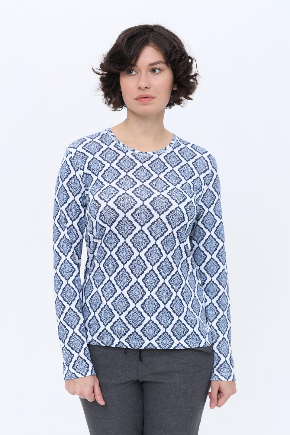 Лонгслив Olsen с геометрическим рисунком