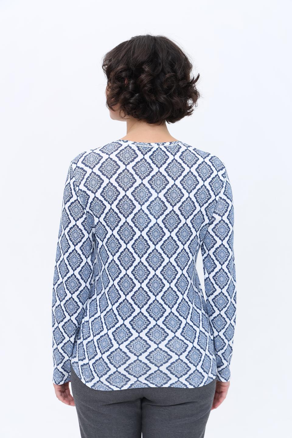 Лонгслив Olsen с геометрическим рисунком