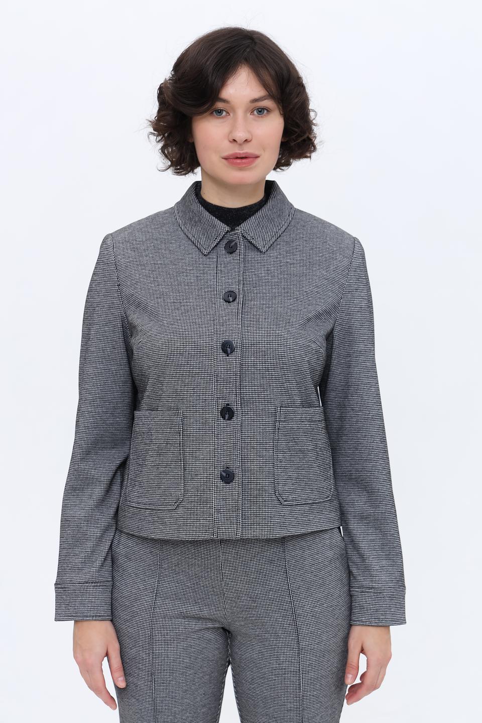 Жакет Olsen в клетку серый