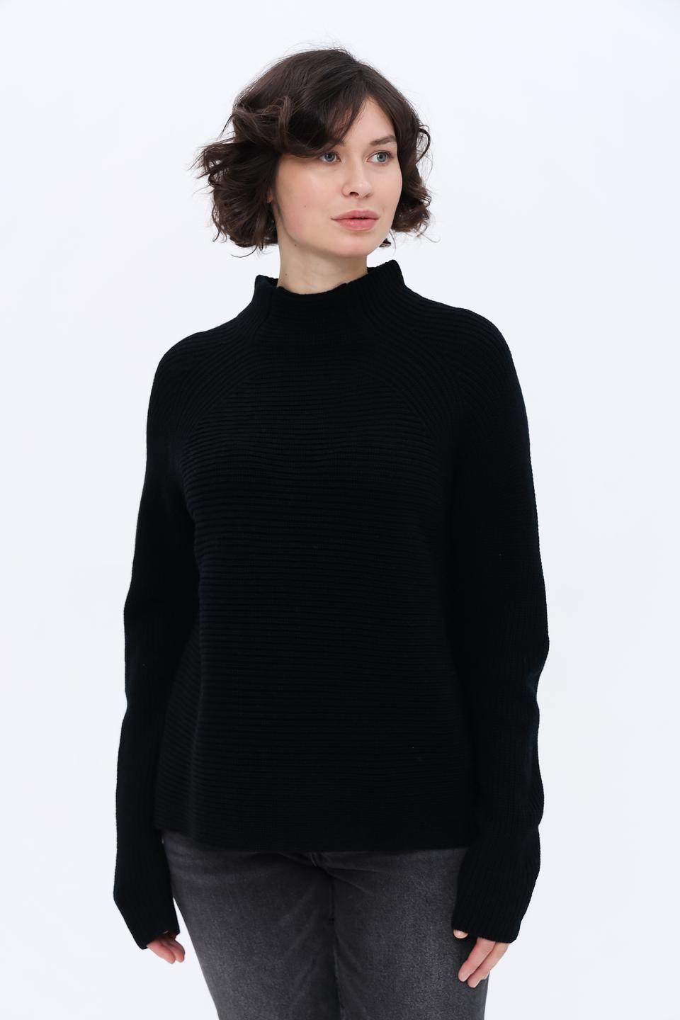 Пуловер Olsen чёрный с горлом