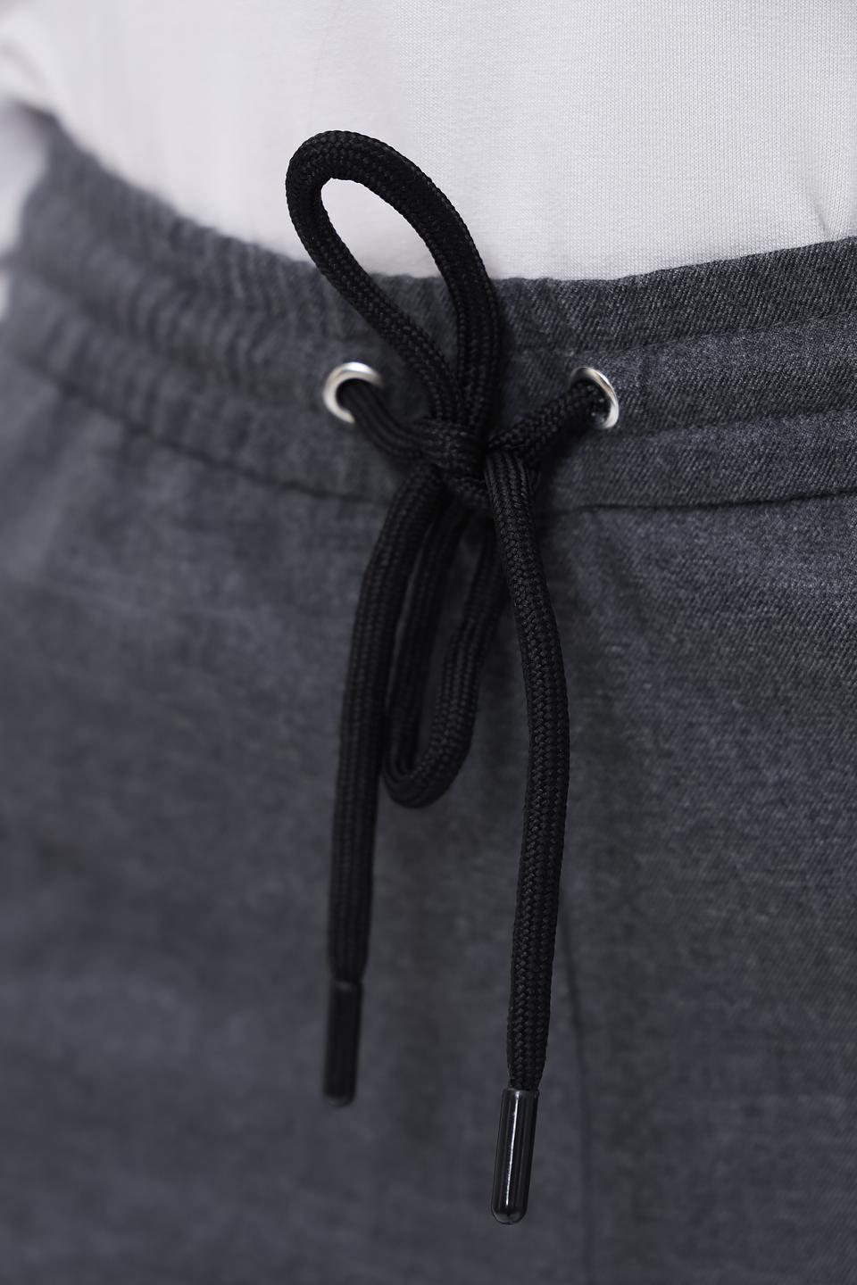 Брюки Oui серые с манжетами