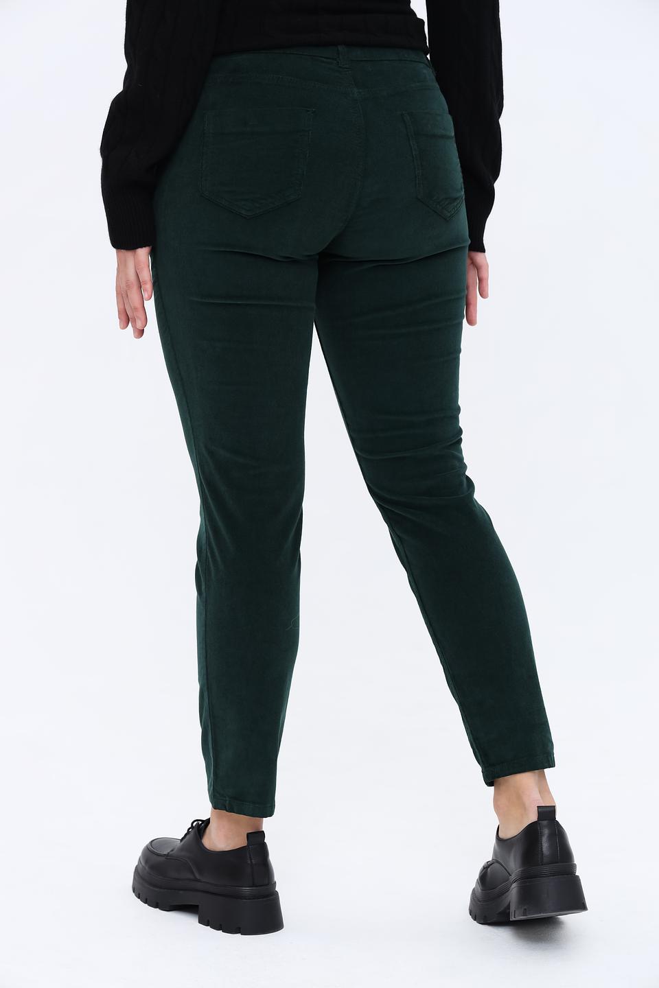 Брюки вельветовые Oui изумрудные