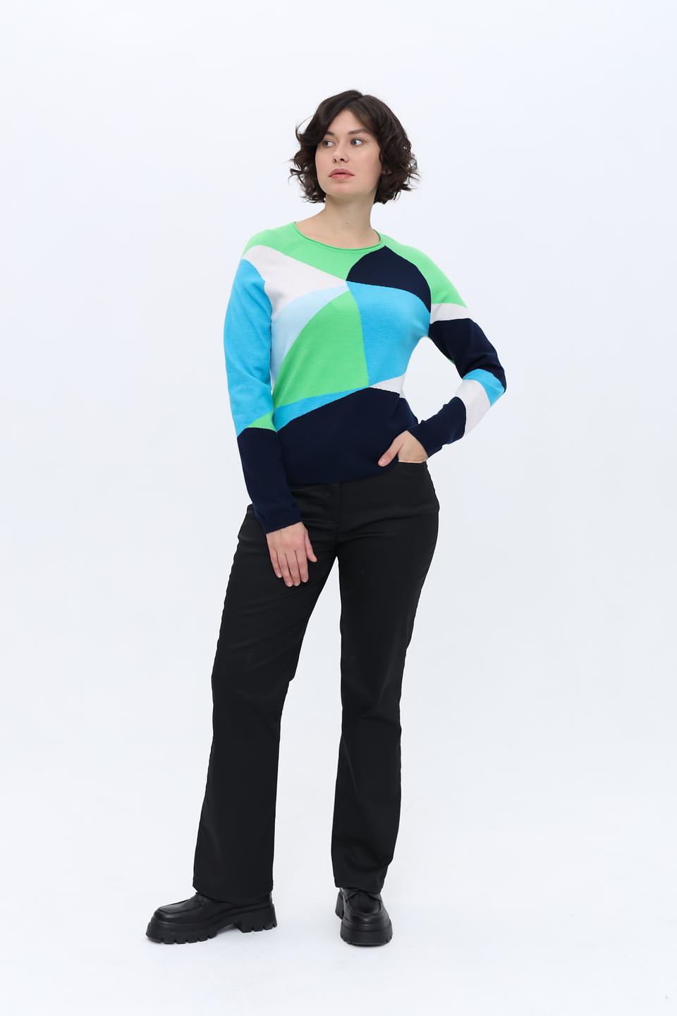 Пуловер Rabe collection геометрия