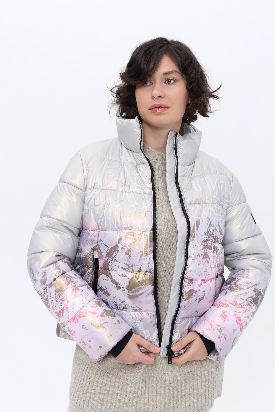 Куртка Marc Cain Sports с принтом серебристая