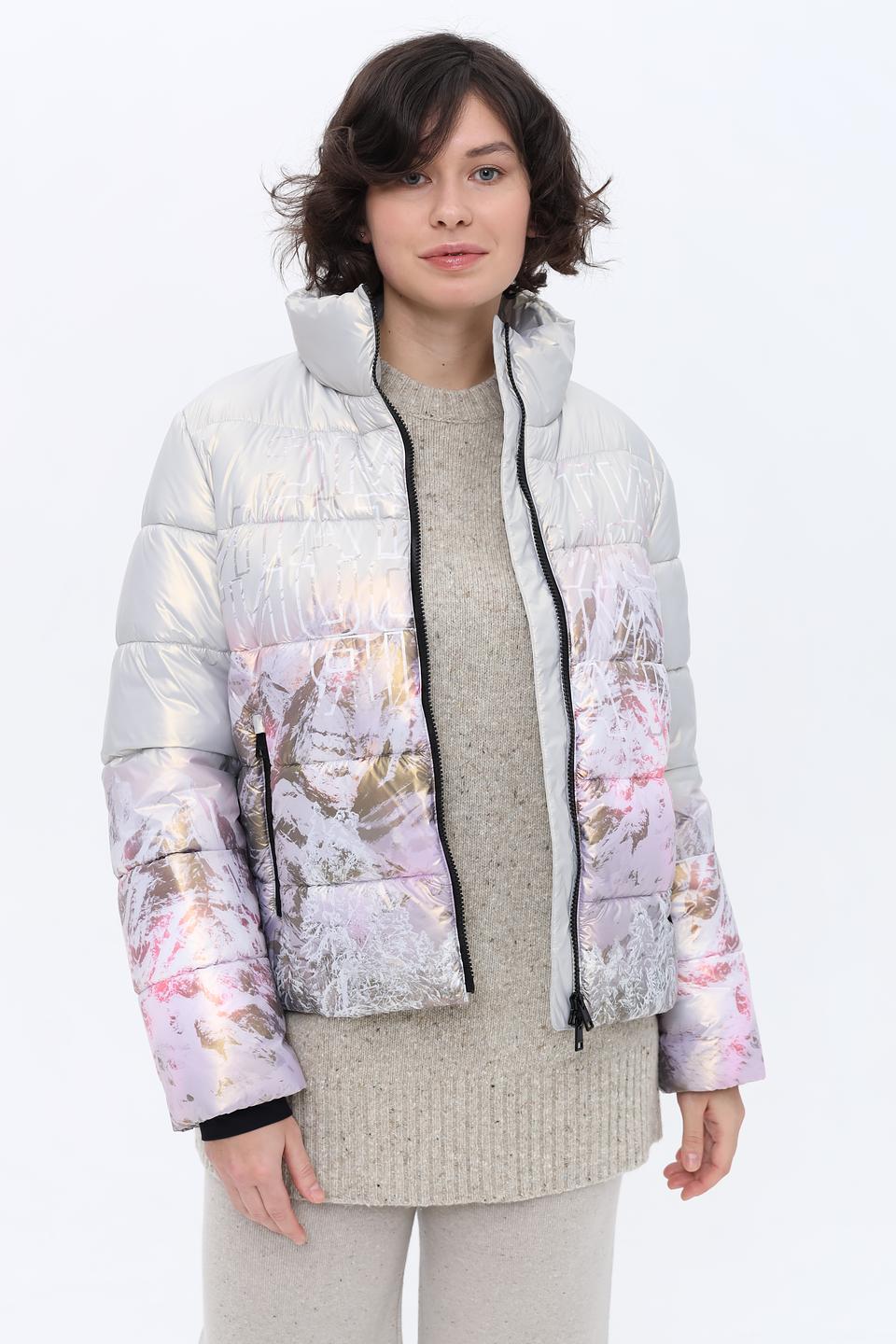 Куртка Marc Cain Sports с принтом серебристая