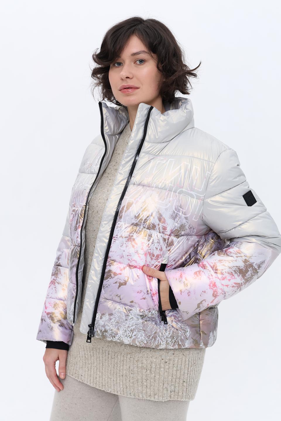 Куртка Marc Cain Sports с принтом серебристая