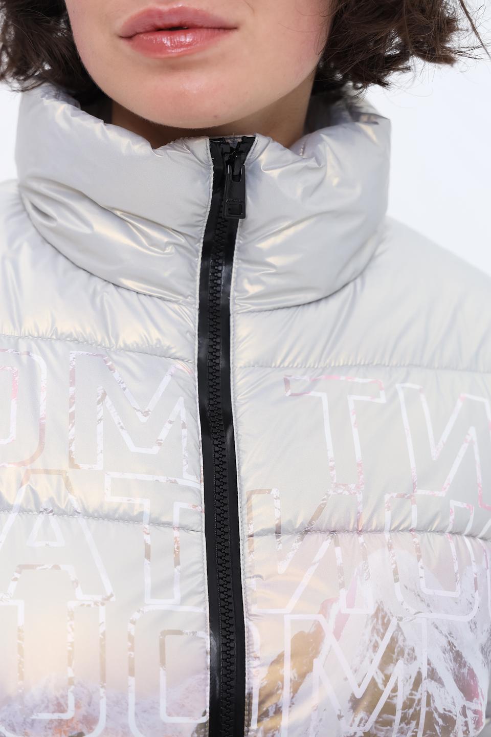Куртка Marc Cain Sports с принтом серебристая