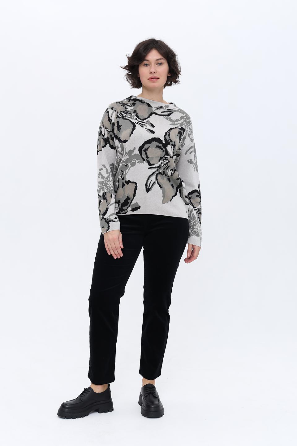 Пуловер Monari с цветочным принтом