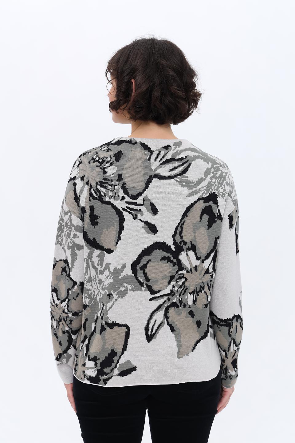Пуловер Monari с цветочным принтом