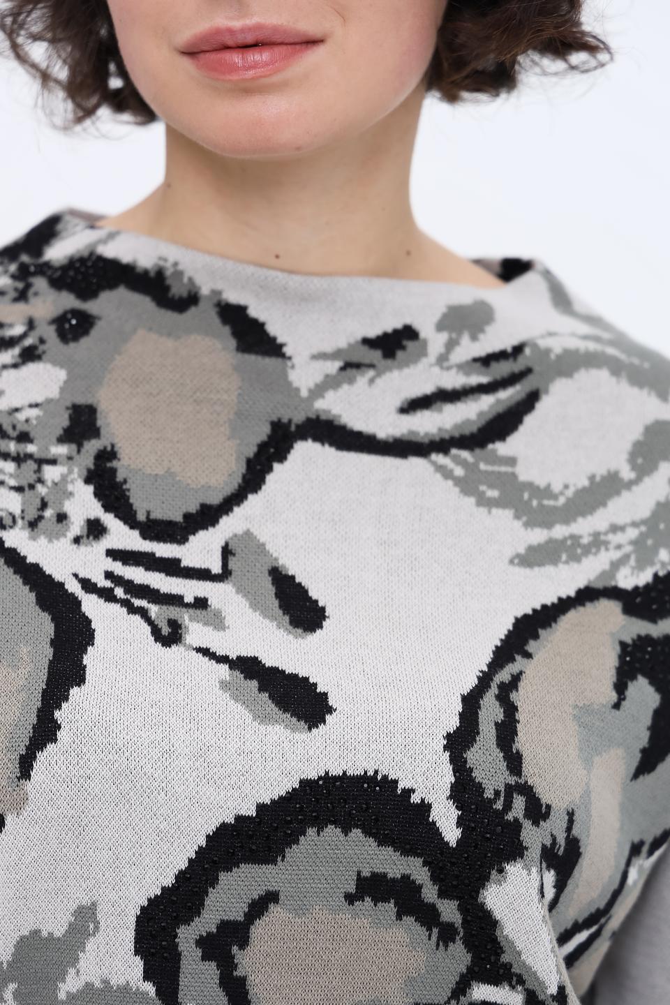 Пуловер Monari с цветочным принтом