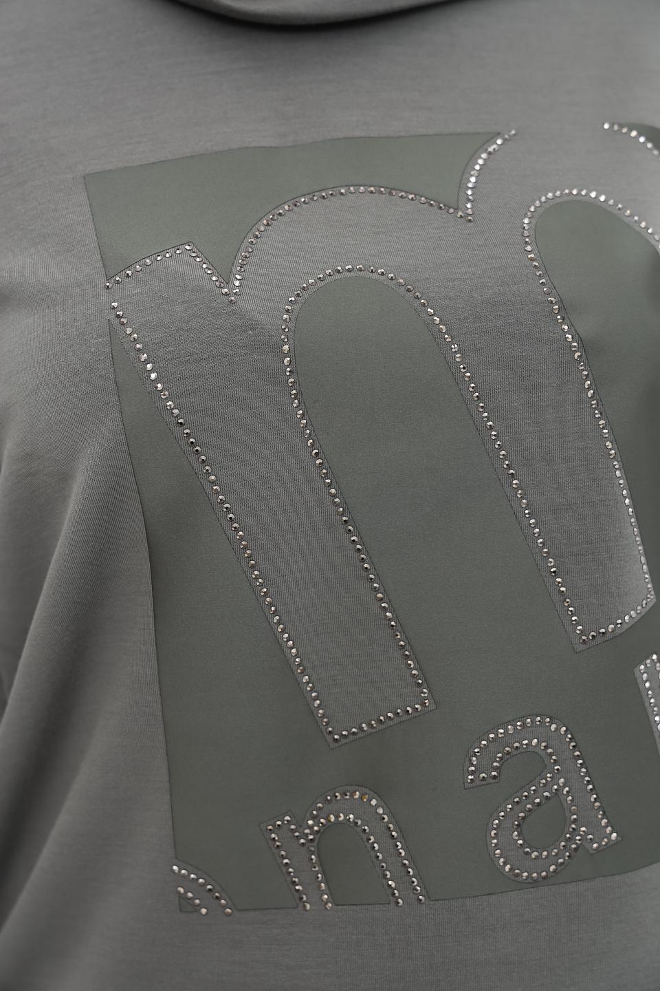 Пуловер Monari серый с логотипом