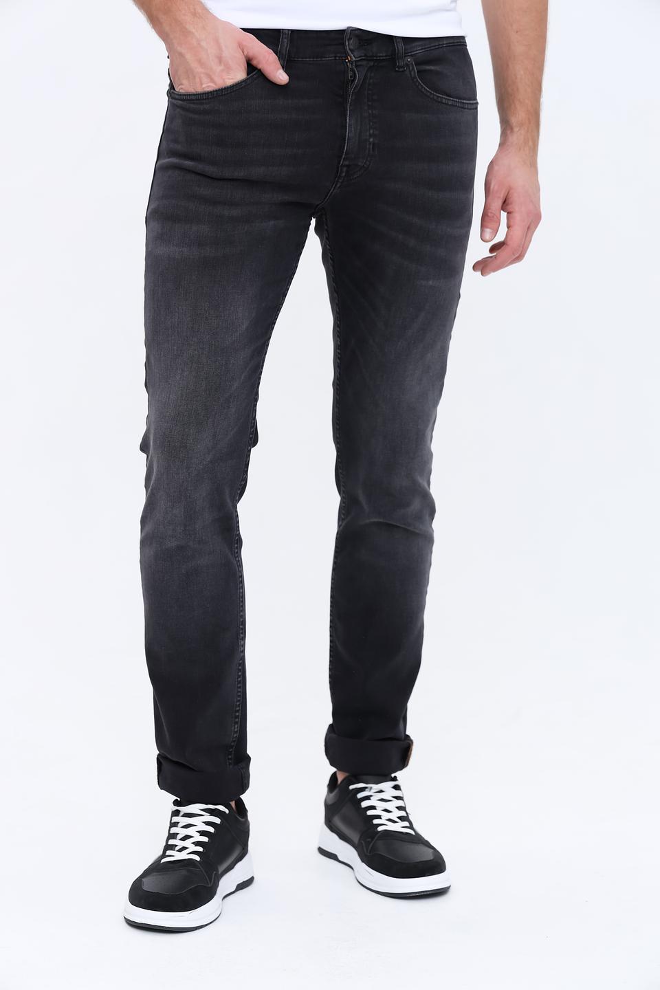 Джинсы Boss Orange узкие, чёрные