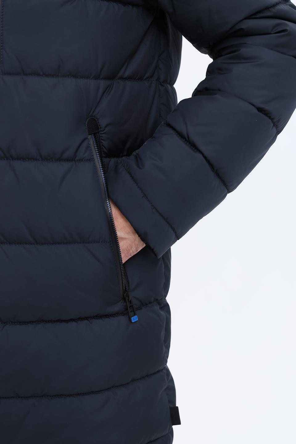 Пальто Red Point стеганое тёмно-синее