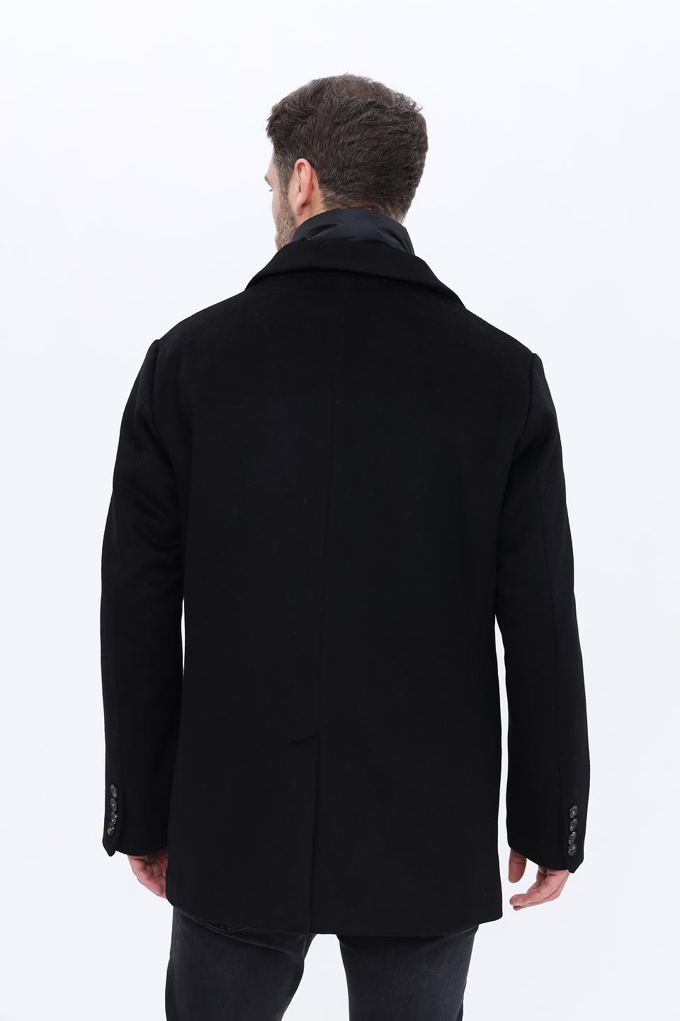 Пальто Granchio чёрное приталенное