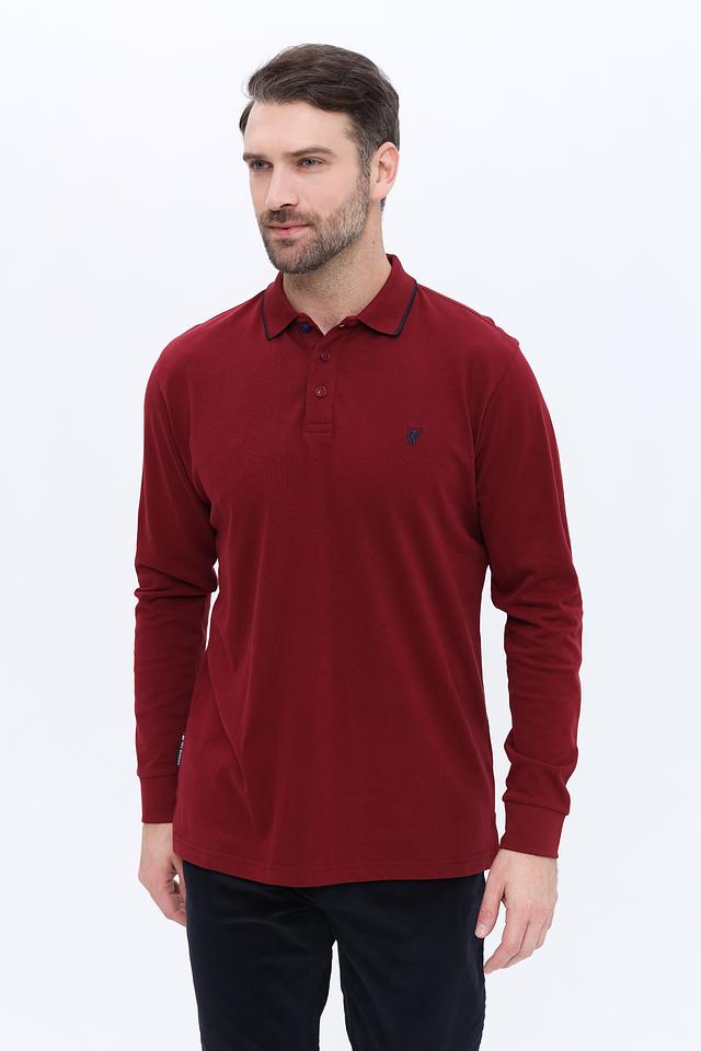 Поло Sea Barrier с длинным рукавом бордовый