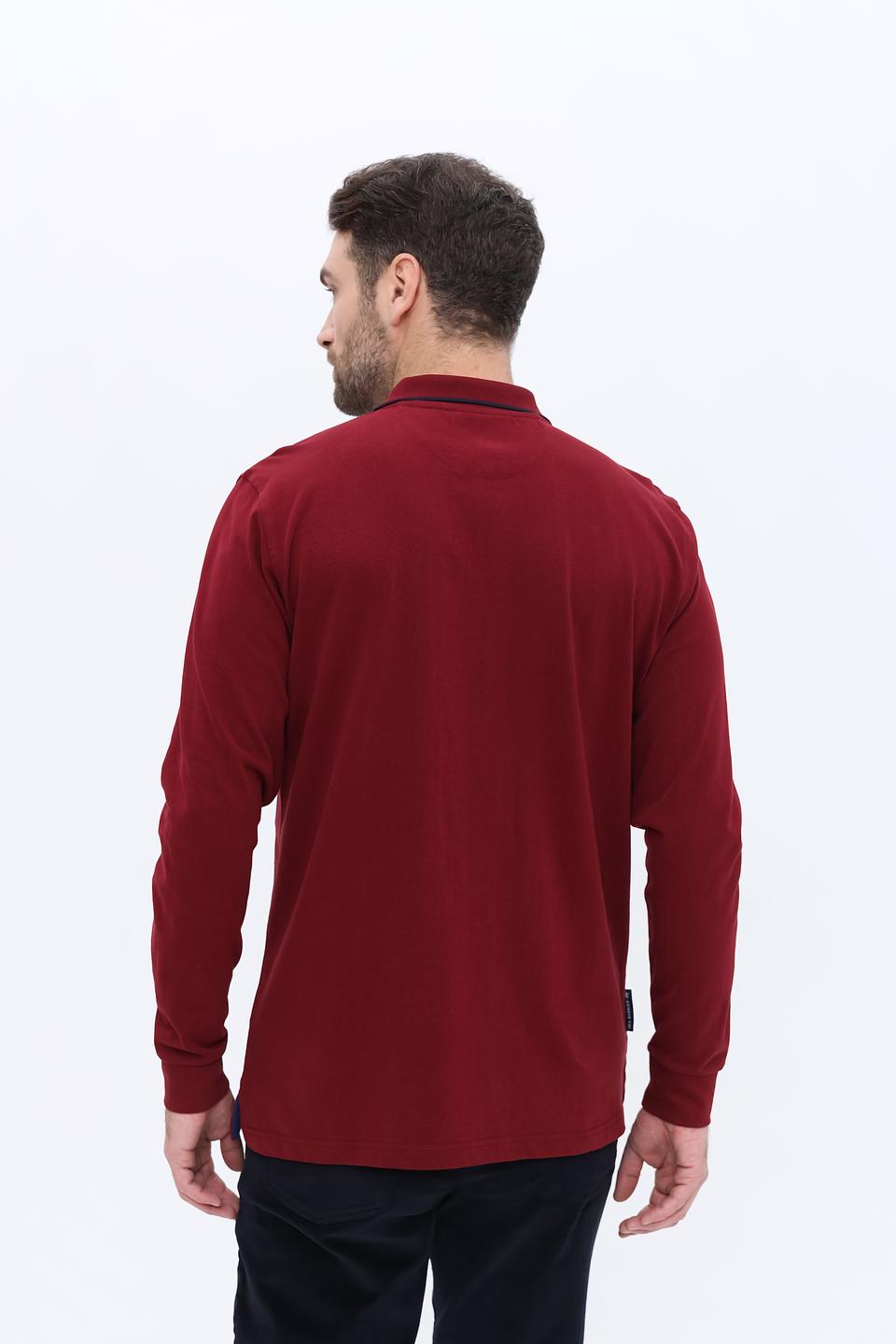 Поло Sea Barrier с длинным рукавом бордовый