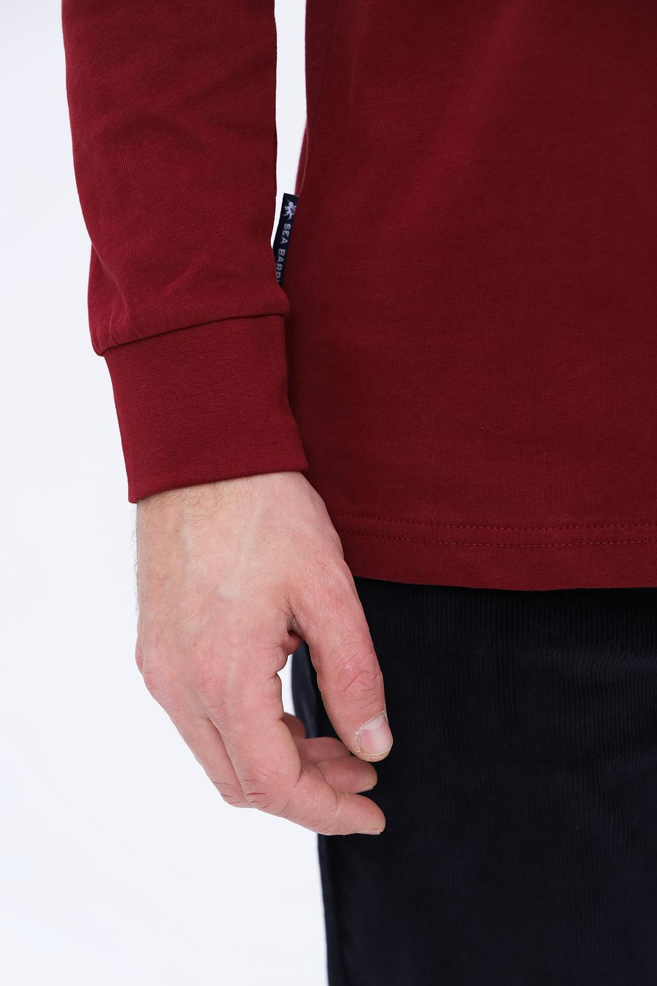 Поло Sea Barrier с длинным рукавом бордовый