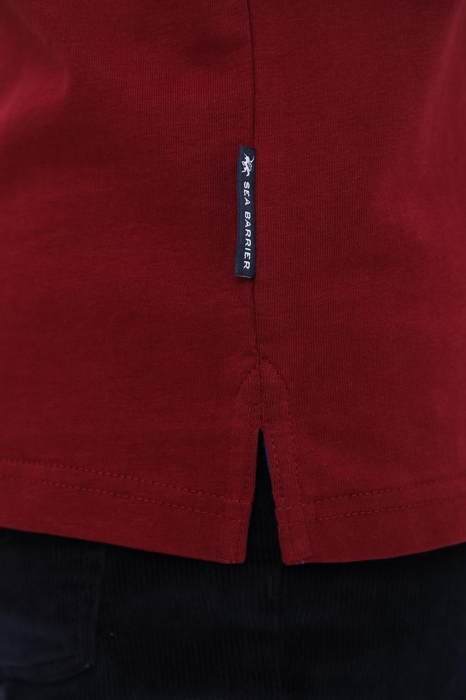 Поло Sea Barrier с длинным рукавом бордовый