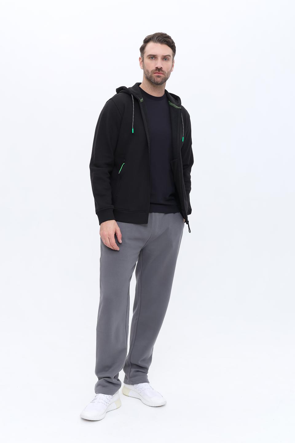 Кардиган Sea Barrier чёрный с зелёным