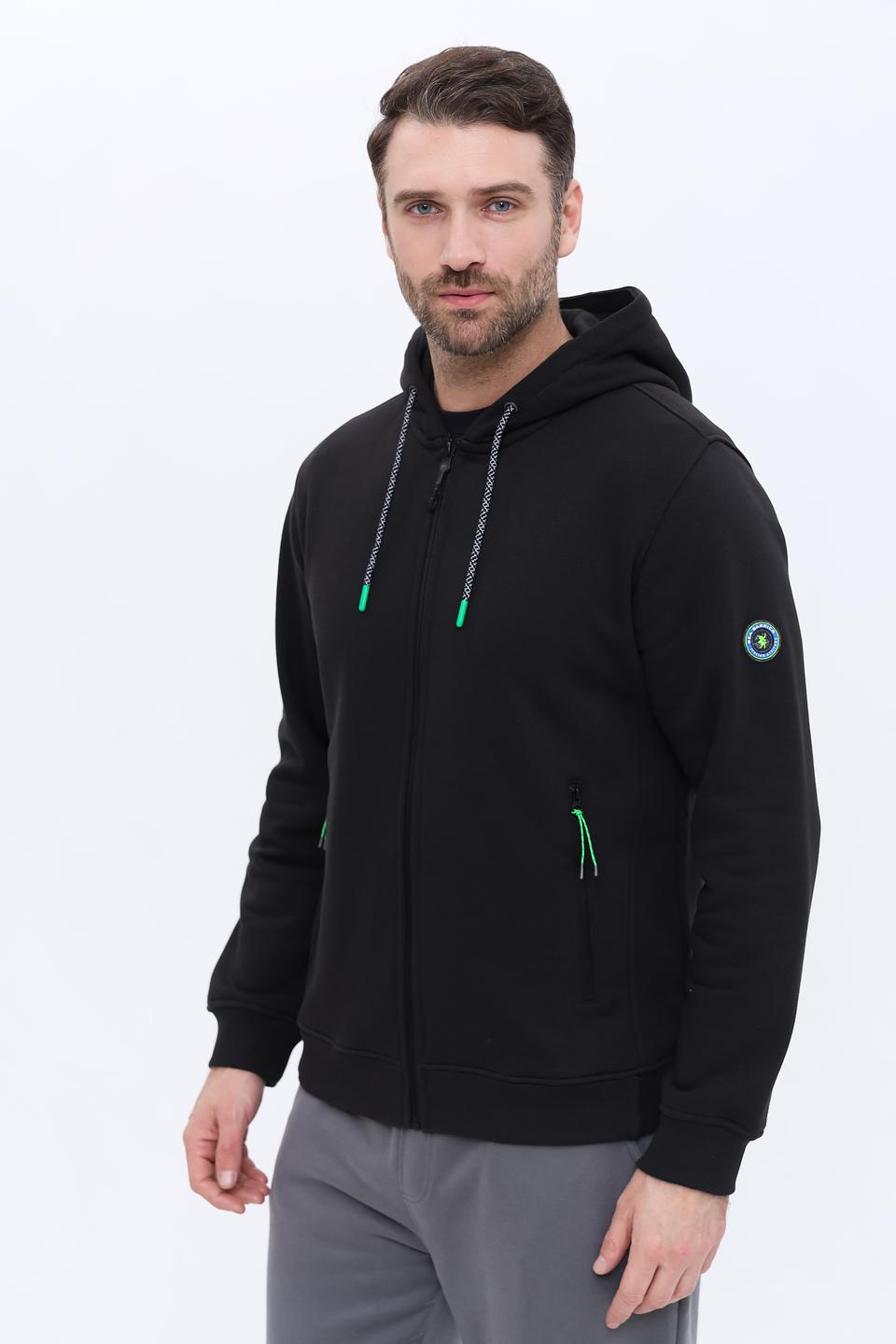 Кардиган Sea Barrier чёрный с зелёным