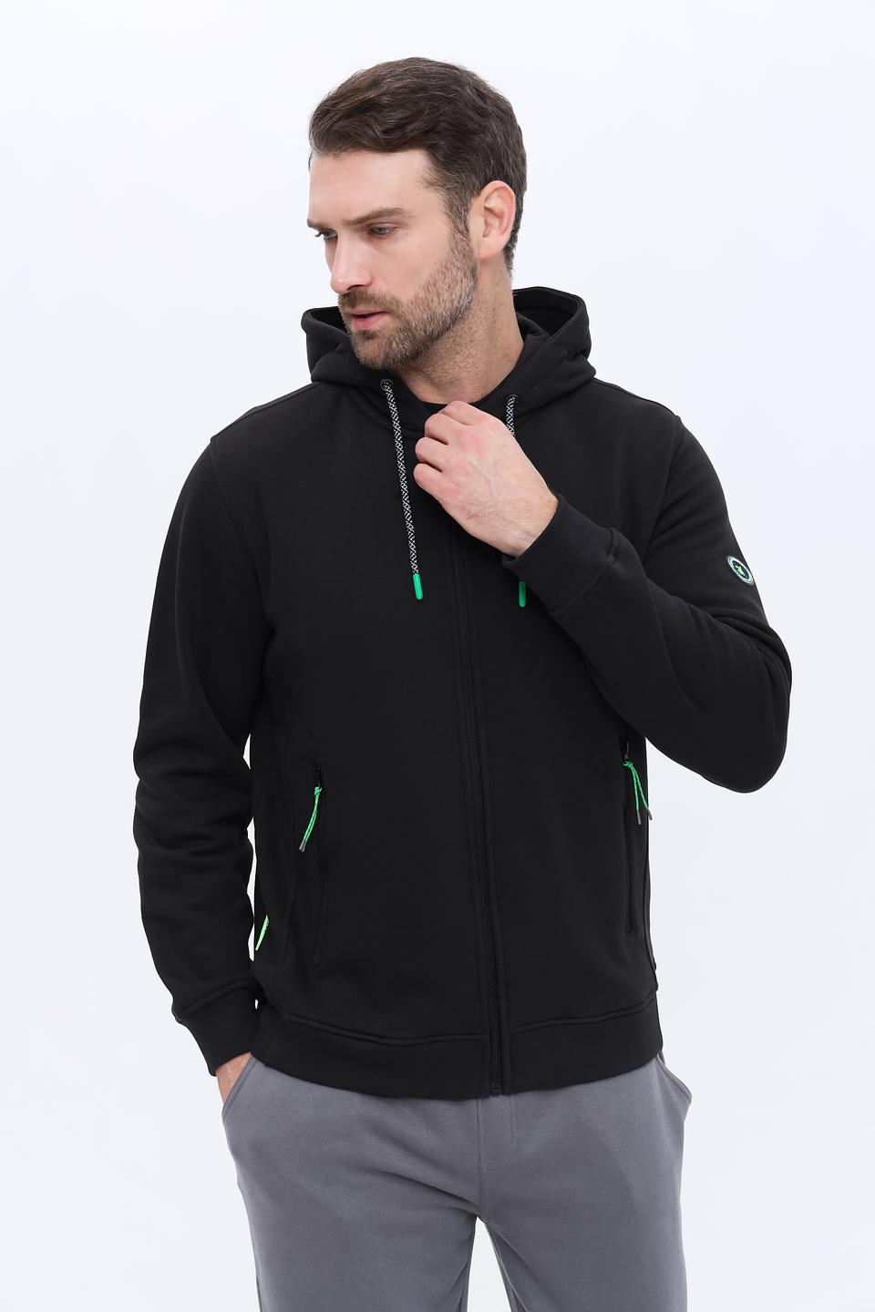 Кардиган Sea Barrier чёрный с зелёным