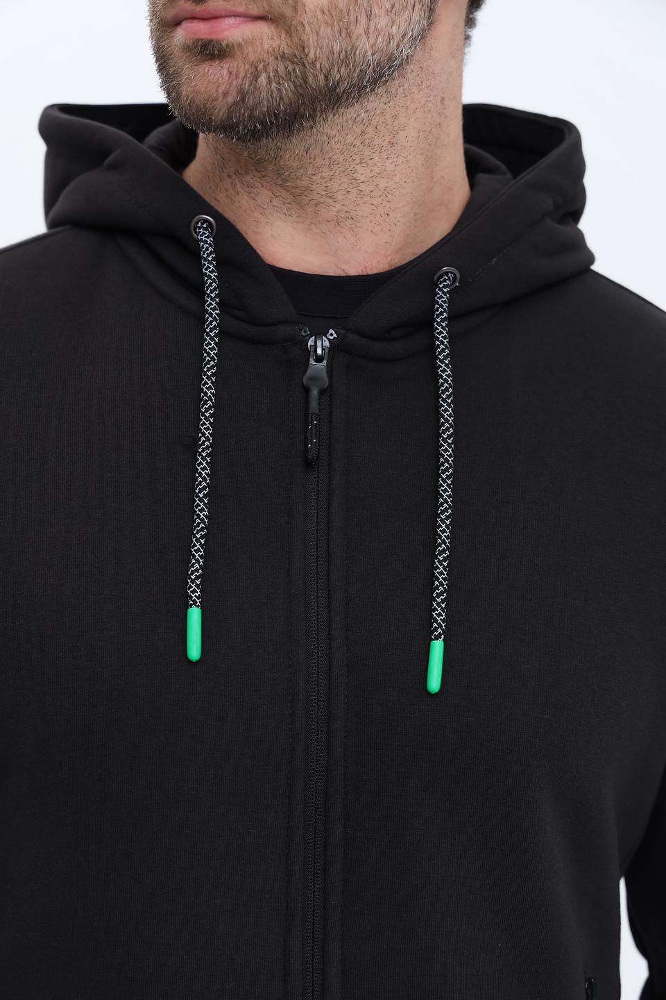 Кардиган Sea Barrier чёрный с зелёным