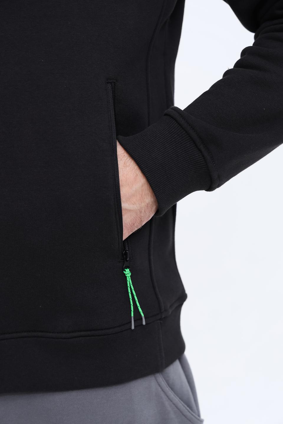 Кардиган Sea Barrier чёрный с зелёным