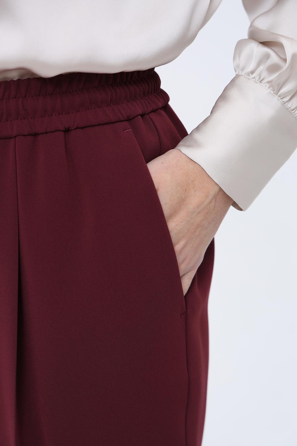 Брюки Boss Black бордовые с завязками