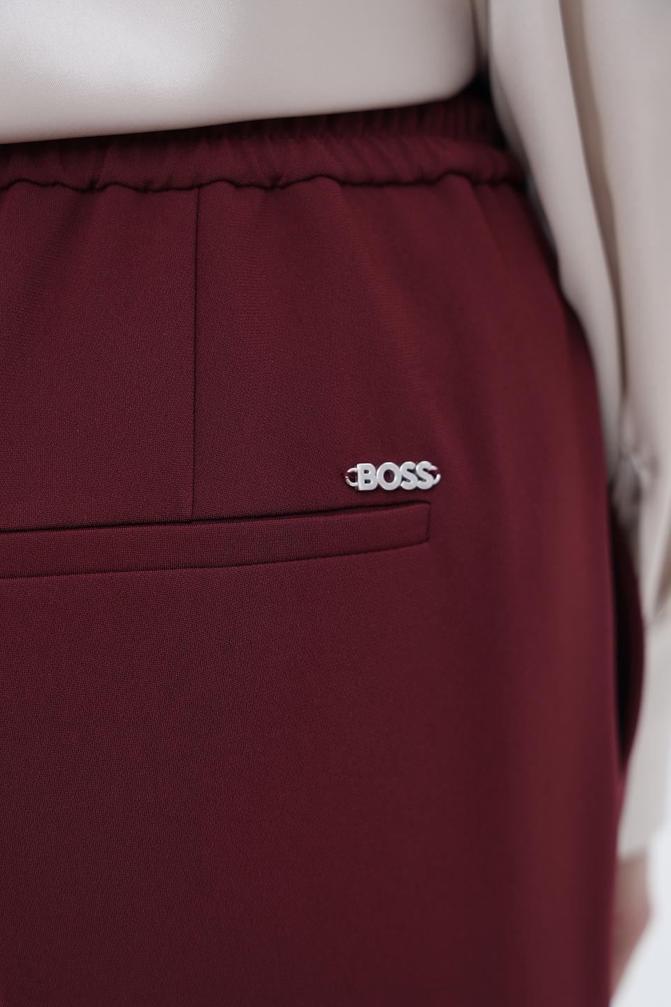 Брюки Boss Black бордовые с завязками