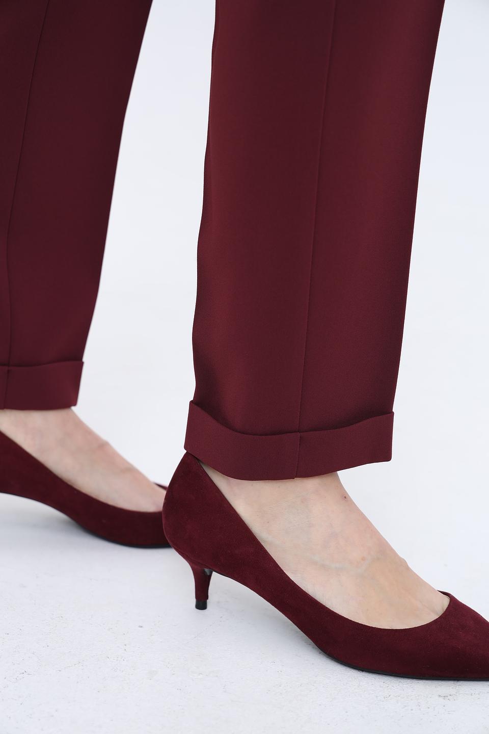 Брюки Boss Black бордовые с завязками