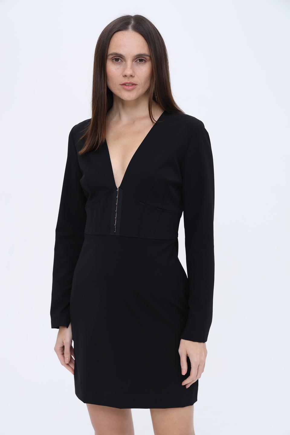 Платье Hugo чёрное с молнией