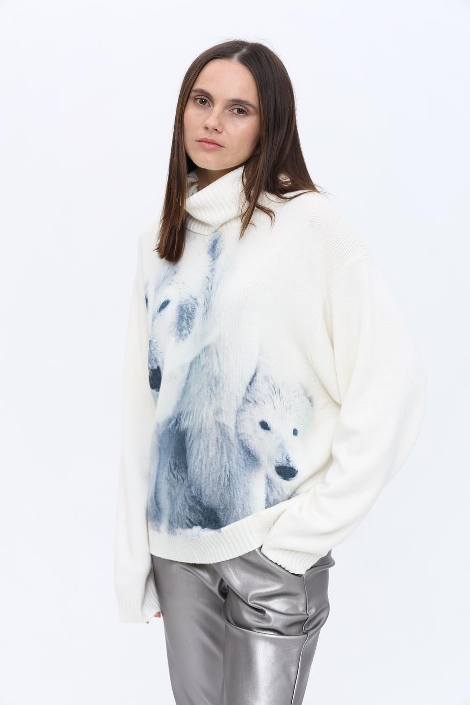 Джемпер Ice Play с принтом белый