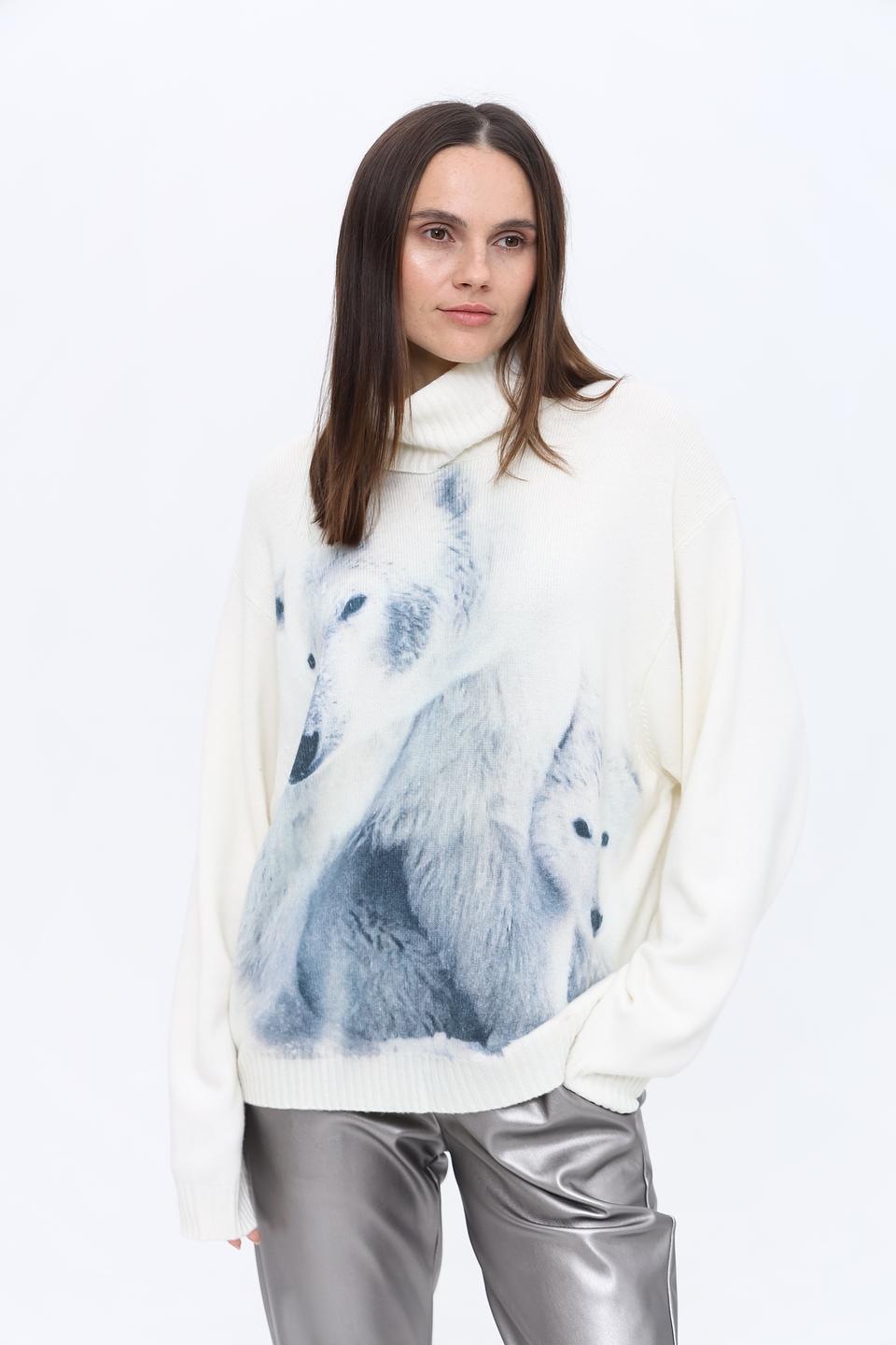 Джемпер Ice Play с принтом белый