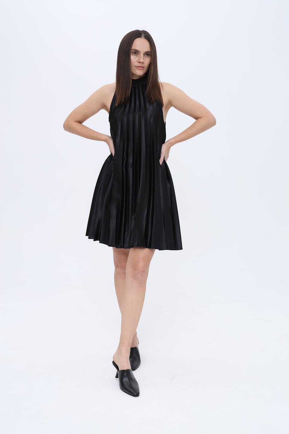 Платье Alcott плиссе чёрное