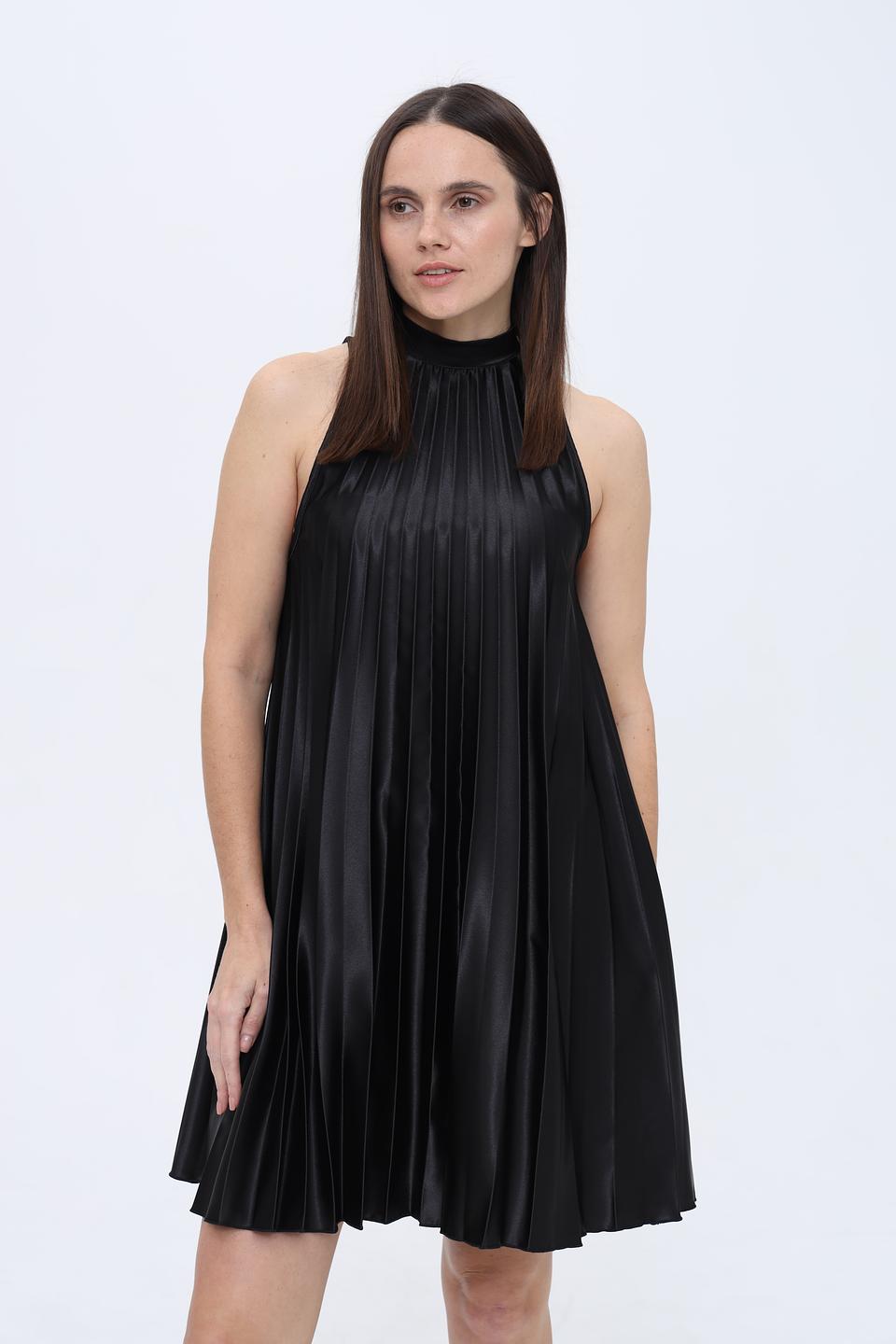 Платье Alcott плиссе чёрное