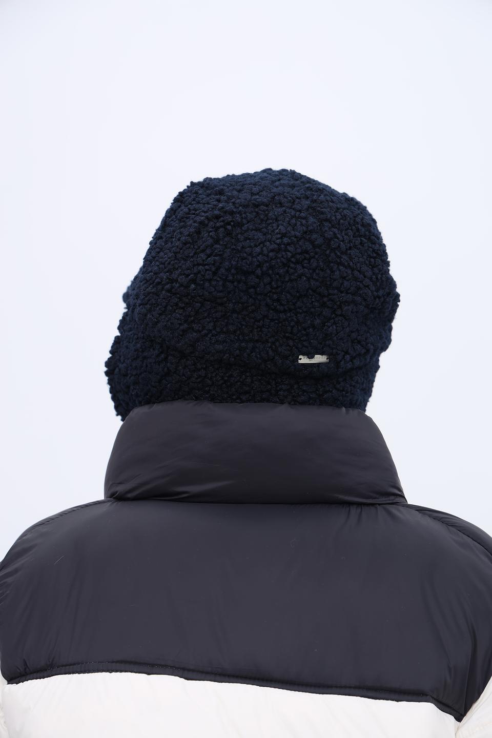 Шапка-ушанка Seeberger тёмно-синяя