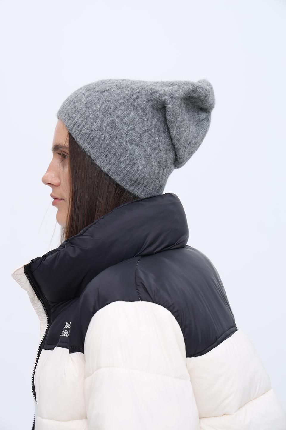 Шапка Seeberger вязаная серая