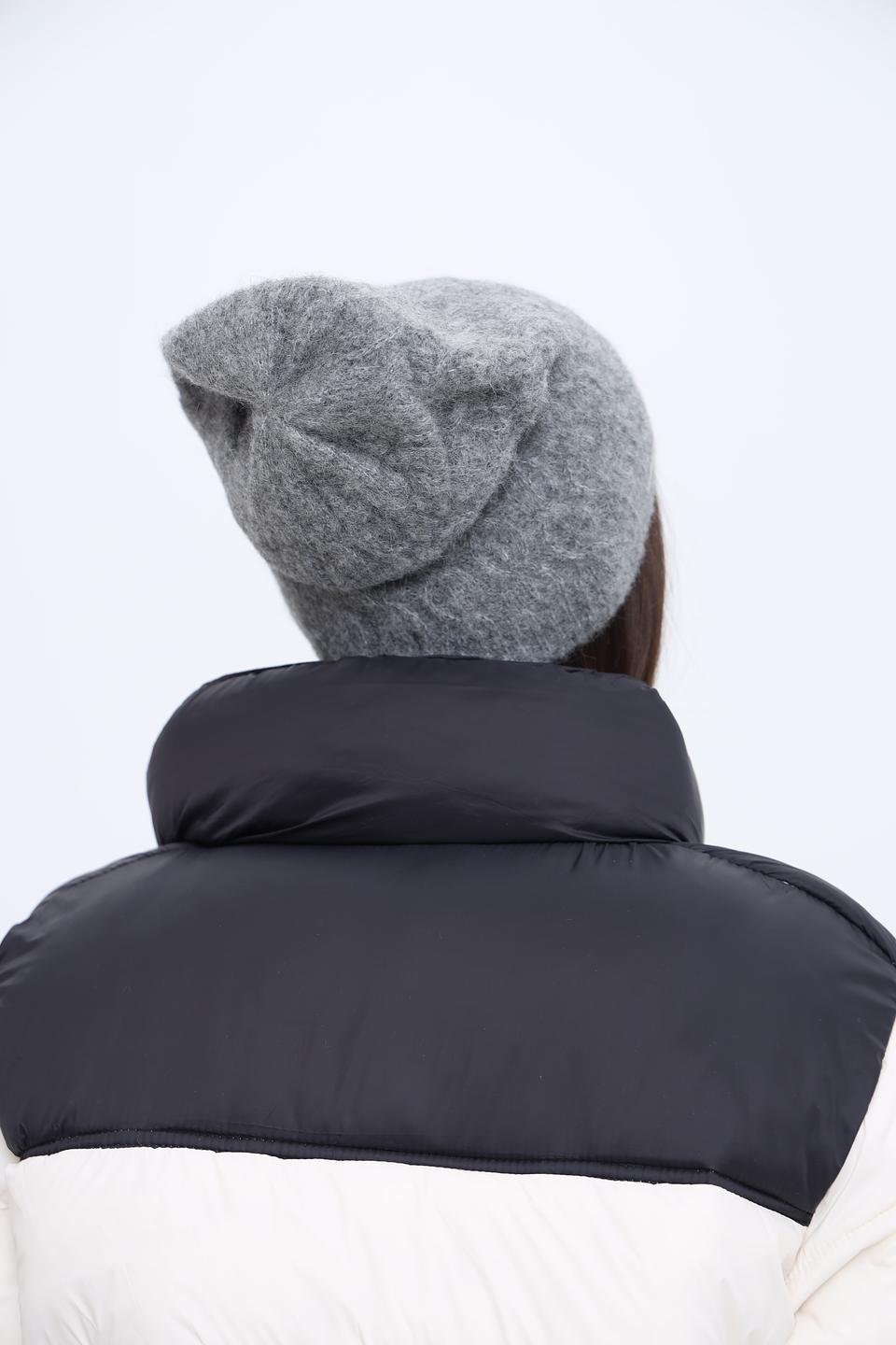 Шапка Seeberger вязаная серая