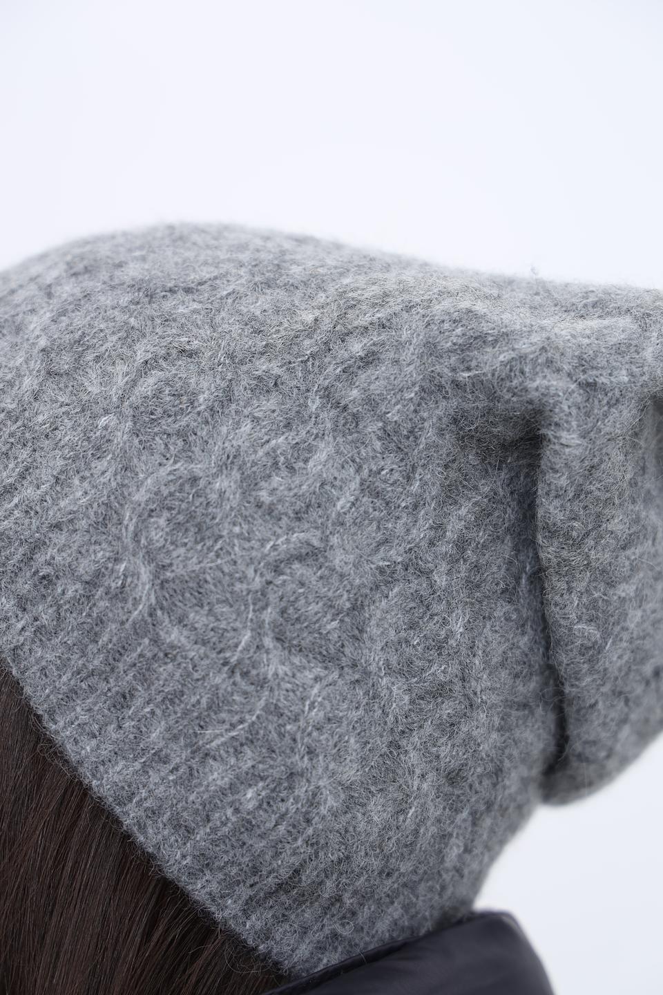 Шапка Seeberger вязаная серая