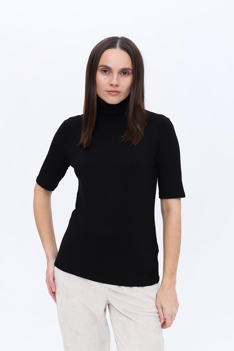 Водолазка Marc Aurel чёрная с коротким рукавом