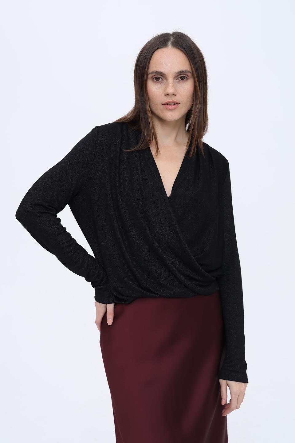 Блуза Gerry Weber с запахом чёрная