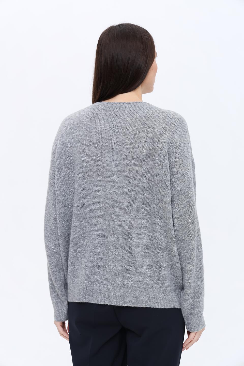 Пуловер Pezzo серый меланж