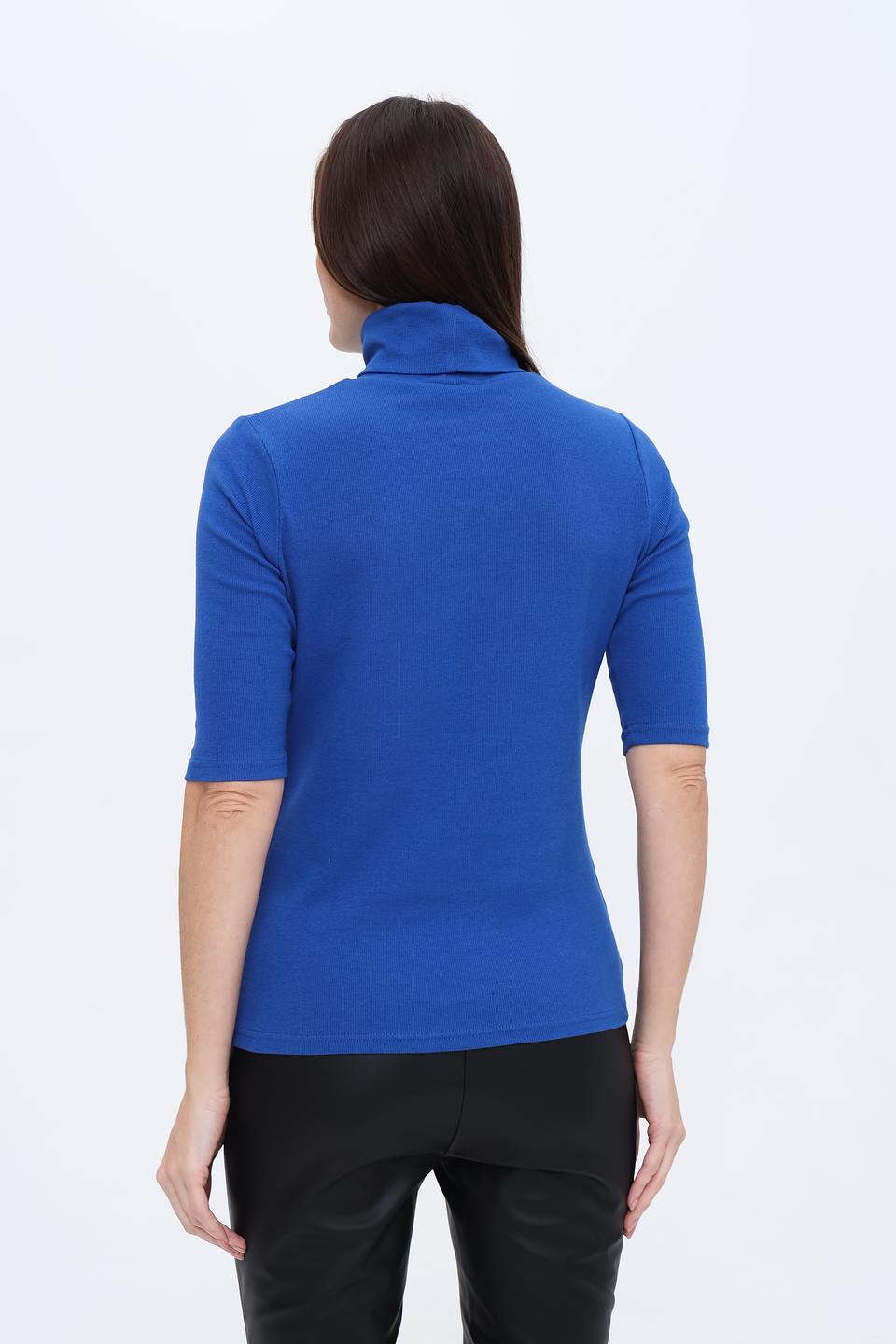 Водолазка Pezzo синяя с 3/4 рукавом