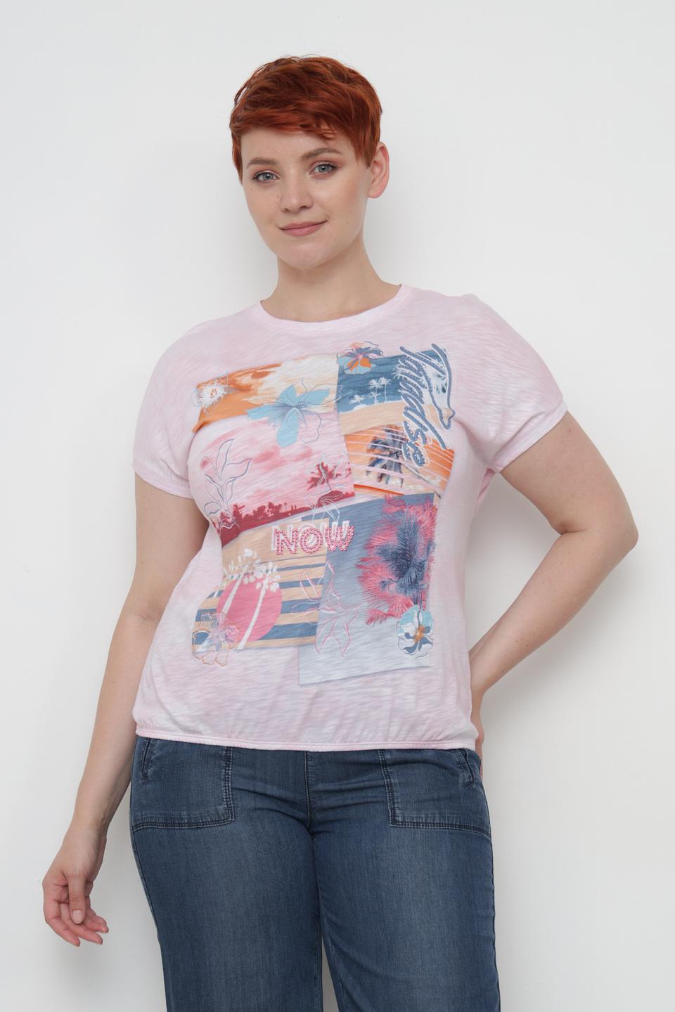 Футболка Thomas Rabe с принтом розовый