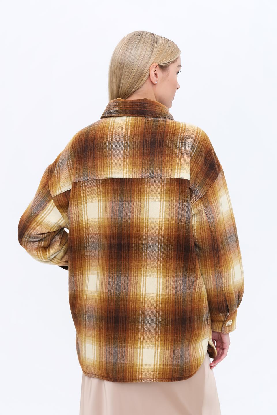 Рубашка Alcott в клетку коричневая