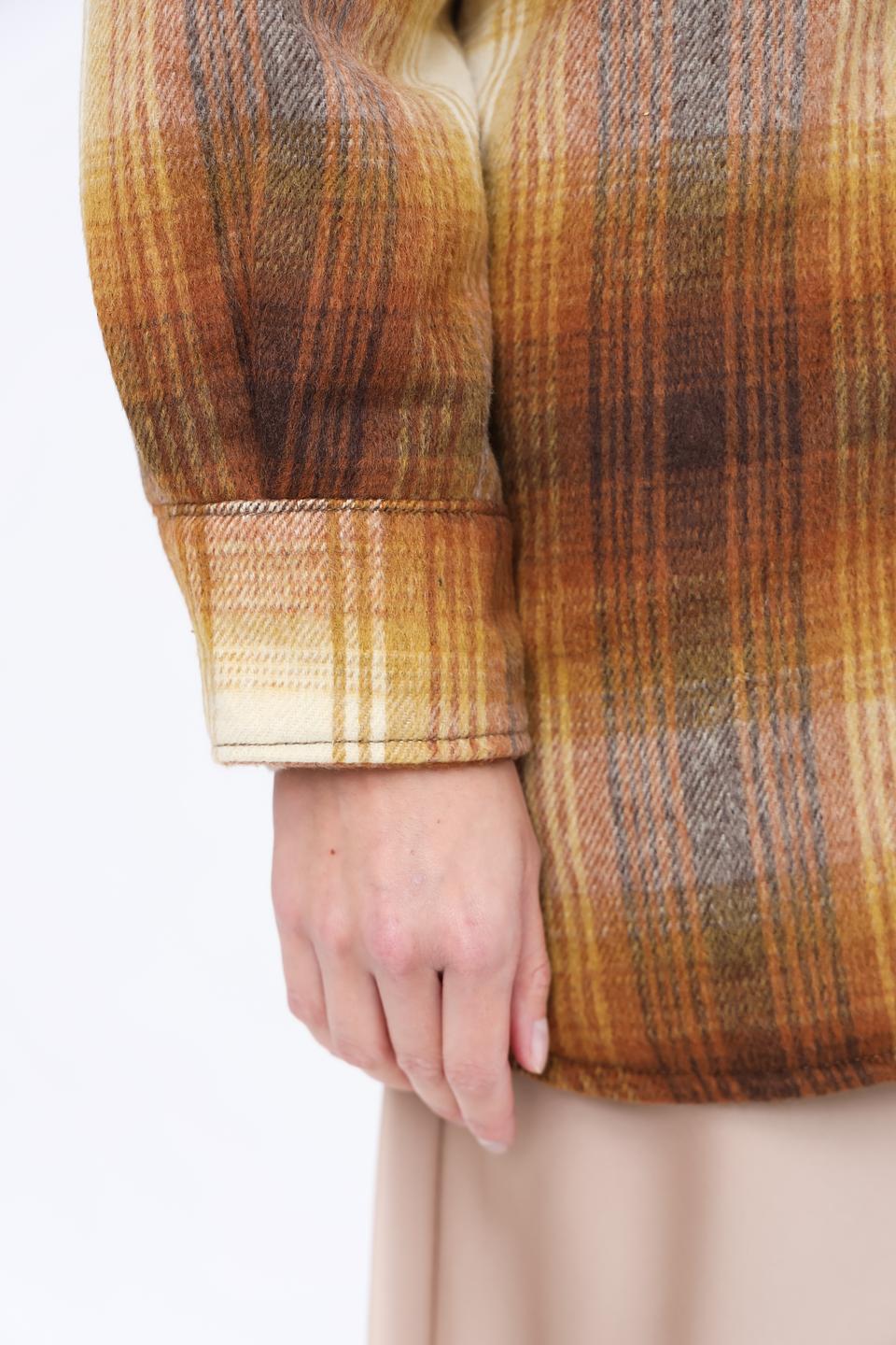 Рубашка Alcott в клетку коричневая