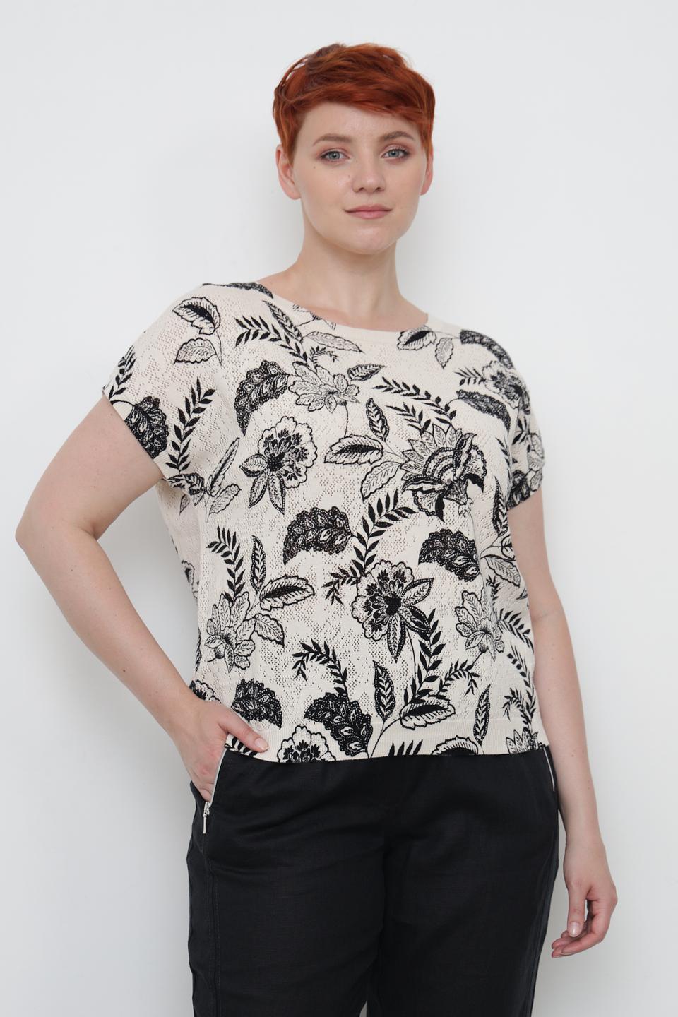 Пуловер Taifun с цветочным принтом