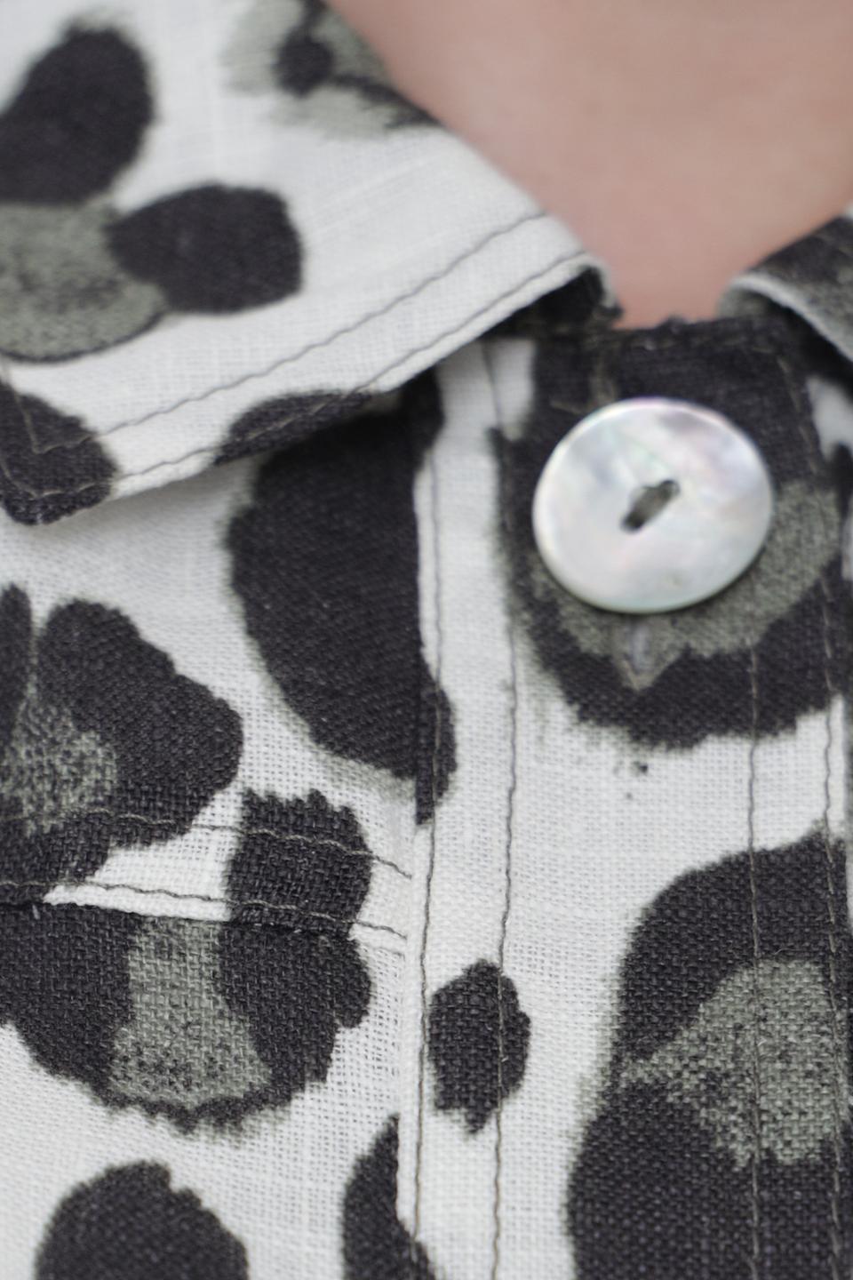 Рубашка Lebek с леопардовым принтом