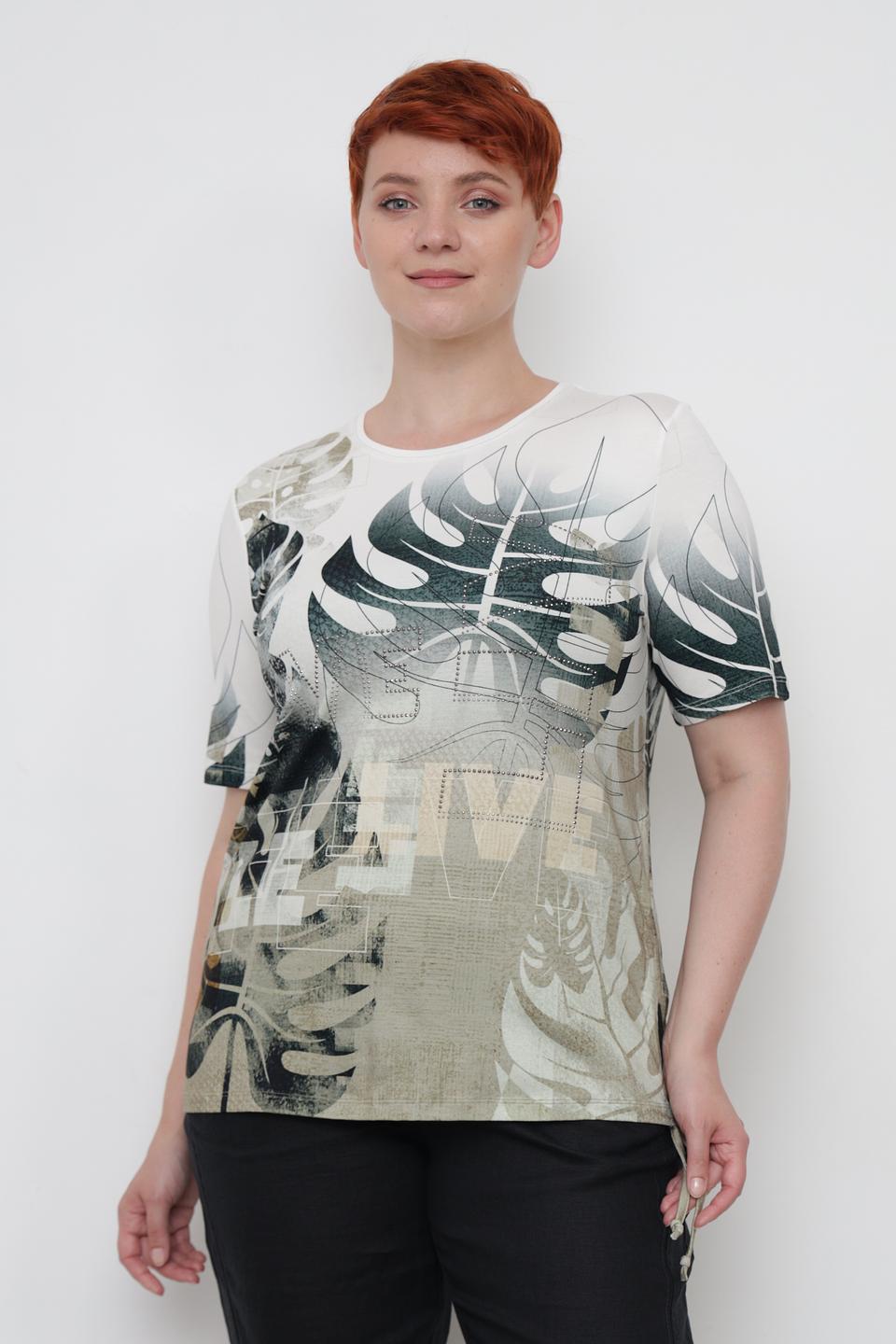 Футболка Frank Walder с принтом листьев